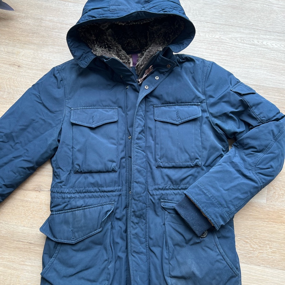 Men's Navy Hooded Jacket